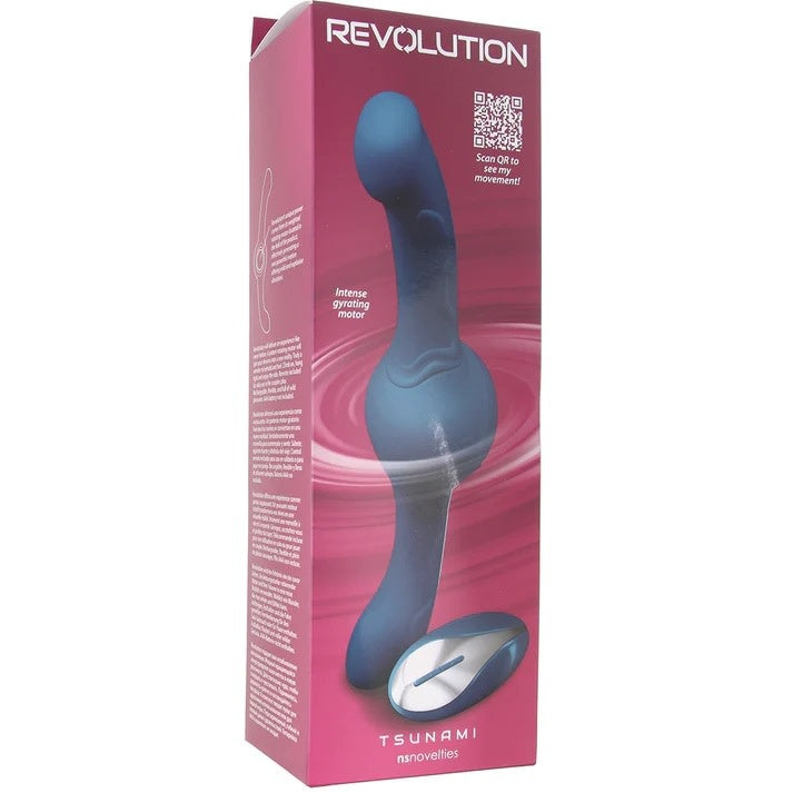 Revolution Tsunami Teal Gyrating Double Ended Vibrator