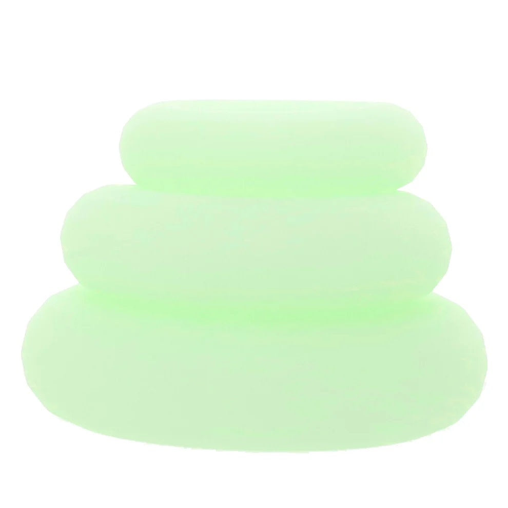 Alpha Glow-In-The-Dark Liquid Silicone 3 Ring Set