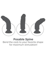 King Cock Vibrating with Posable Spine