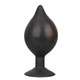 Silicone Inflatable Anal Plug - Large - Black