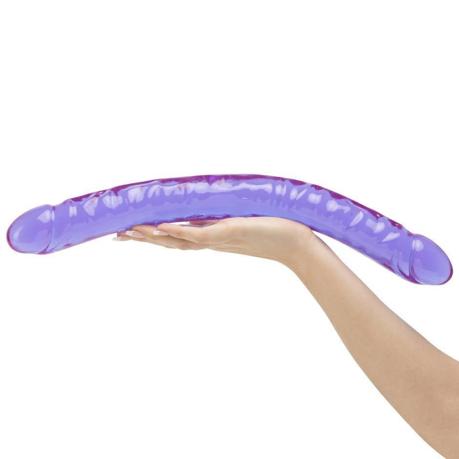 Crystal Jellies 18-inch Double Dildo - Purple