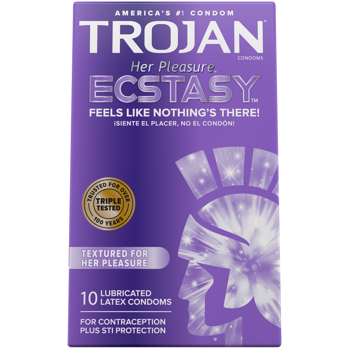 Trojan Her Pleasure Ecstasy Condom 10-pack