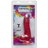 Crystal Jellies 7.5" Master Cock with Balls - Pink