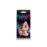 Rear Assets Anal Plug - Rose Gold - Medium - Rainbow Heart