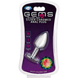 Gems Silver Chrome Anal Plug - Small