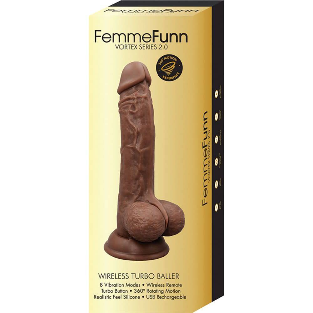 Turbo Baller Realistic Vibrator Brown