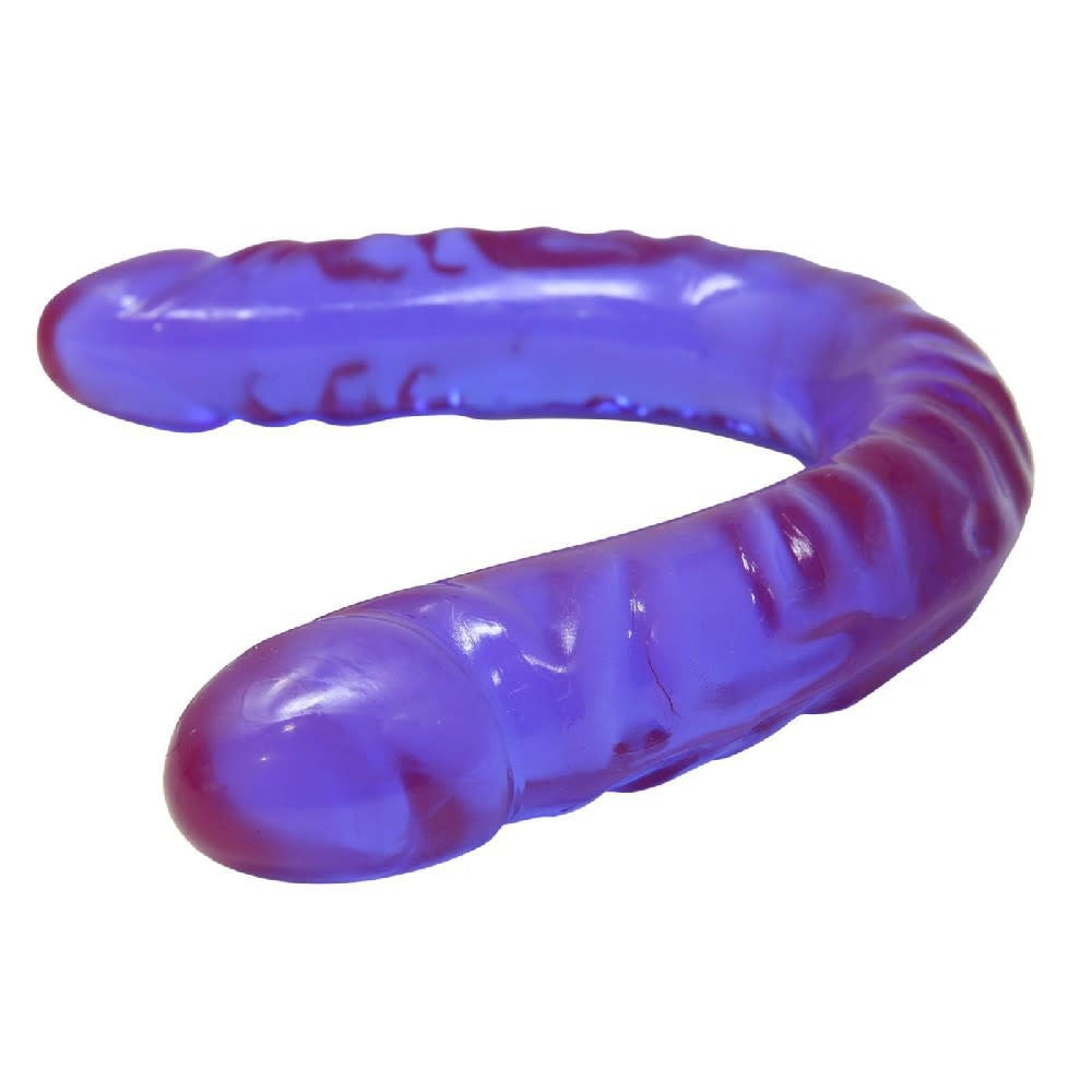 Crystal Jellies 18-inch Double Dildo - Purple