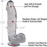 Jelly Jewels - Cock And Balls With Suction Cup - Clear