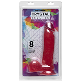 Crystal Jellies Ballsy Cock With Suction Cup 8-inch - Pink