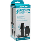 Vac-U-Lock Vibrating Plug With Snaps & Remote - Black