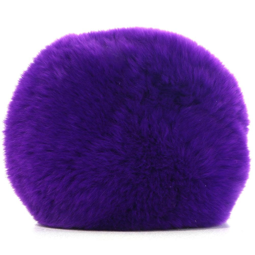 Silicone Bunny Tail Plug - Purple Puff