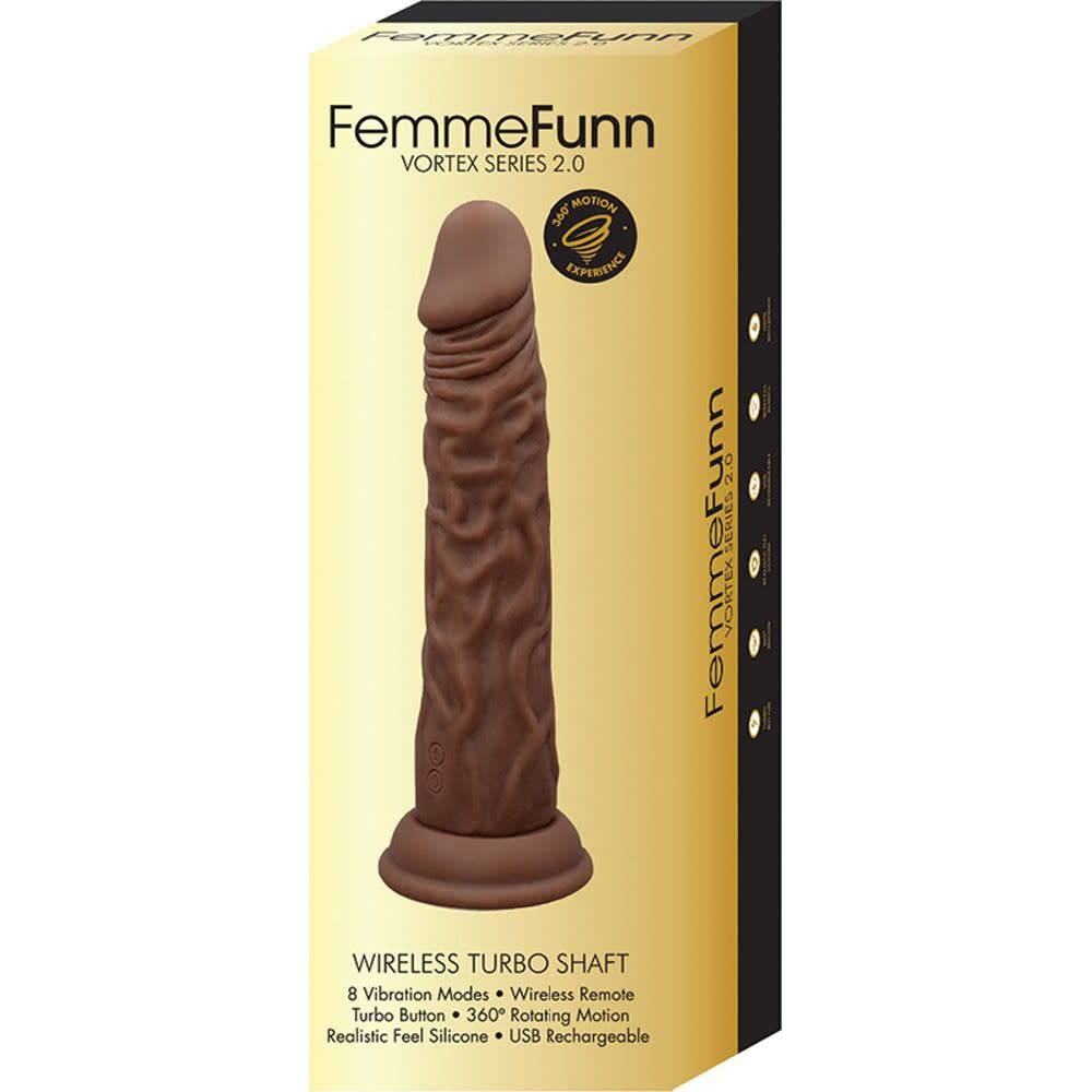 Turbo Shaft Realistic Vibrator Brown