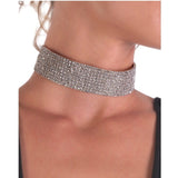 Stretchy Nine-Row Choker Silver