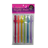 Rainbow Glow Naughty Straws