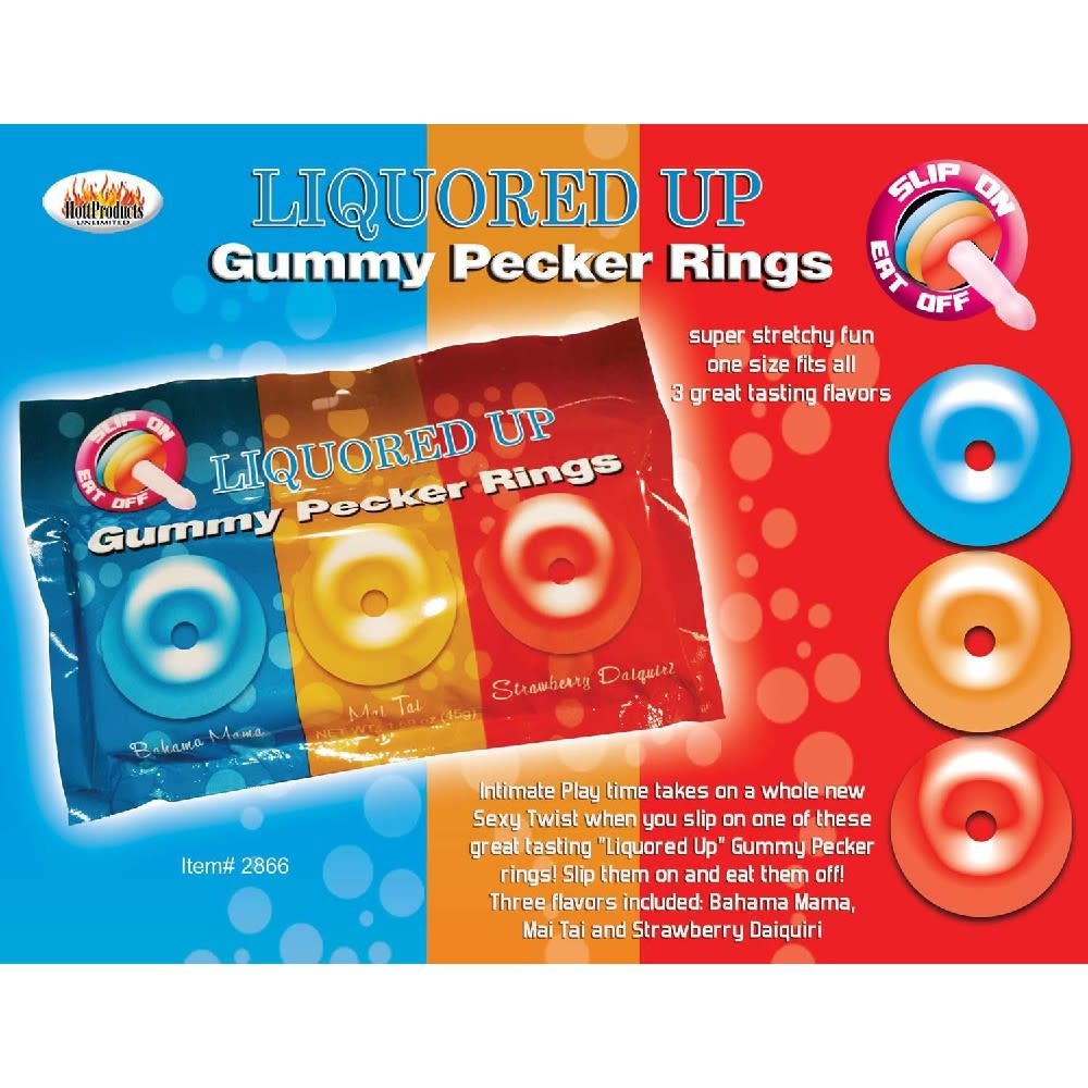 Liquored Up Gummy Pecker Rings