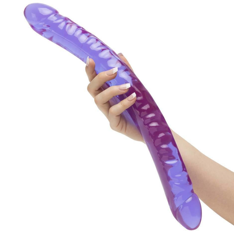 Crystal Jellies 18-inch Double Dildo - Purple