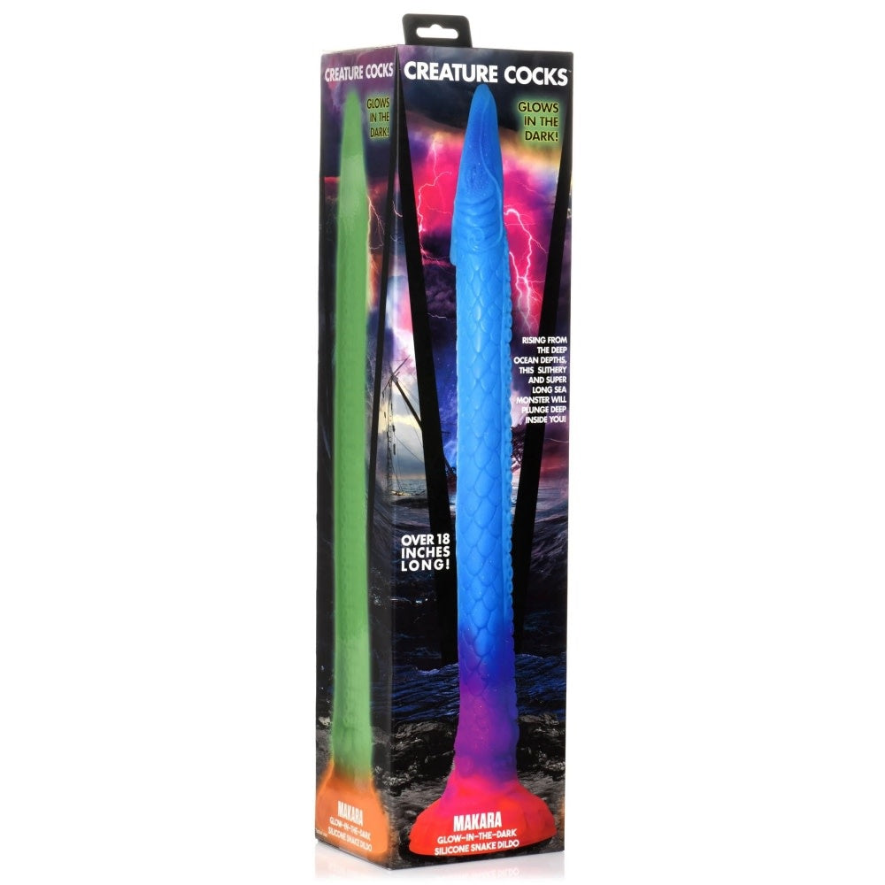 Creature Cocks - Makara Glow-in-the-Dark Silicone Snake Dildo