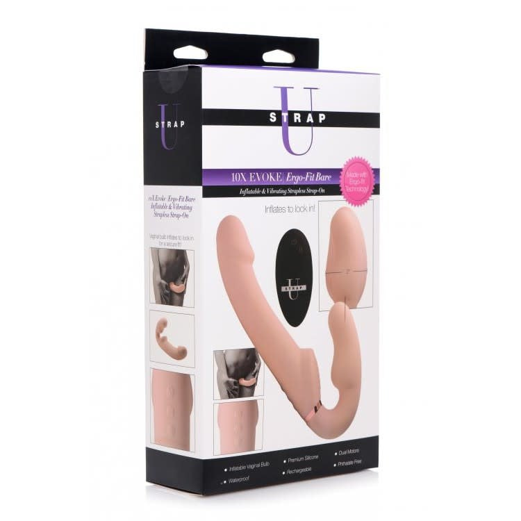 Evoke Inflatable Strapless Strap-On w/Remote