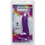 Crystal Jellies 7.5" Master Cock with Balls - Purple