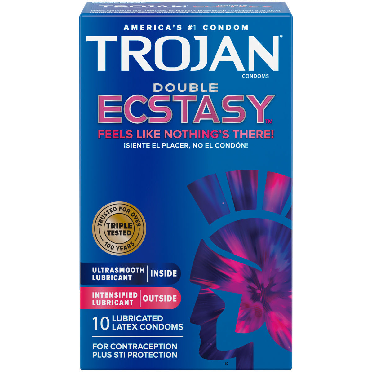 Trojan Double Ecstasy  Condoms - 10 Pack