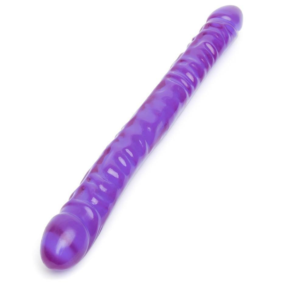 Crystal Jellies 18-inch Double Dildo - Purple