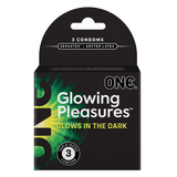 ONE Glowing Pleasures Condoms - Box of 3