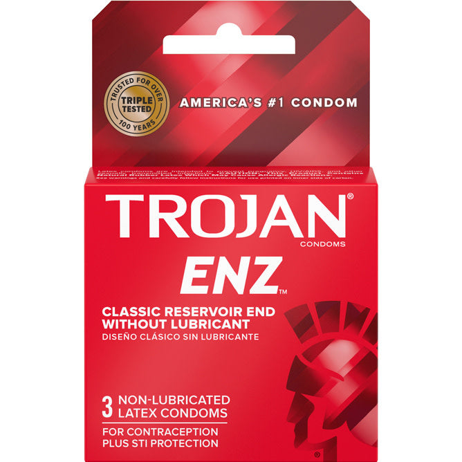 Trojan ENZ Non-Lubricated Condom 3-pack