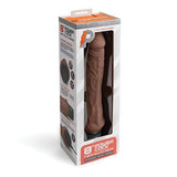 Realistic Girthy  Vibrator Mocha 8 Inch