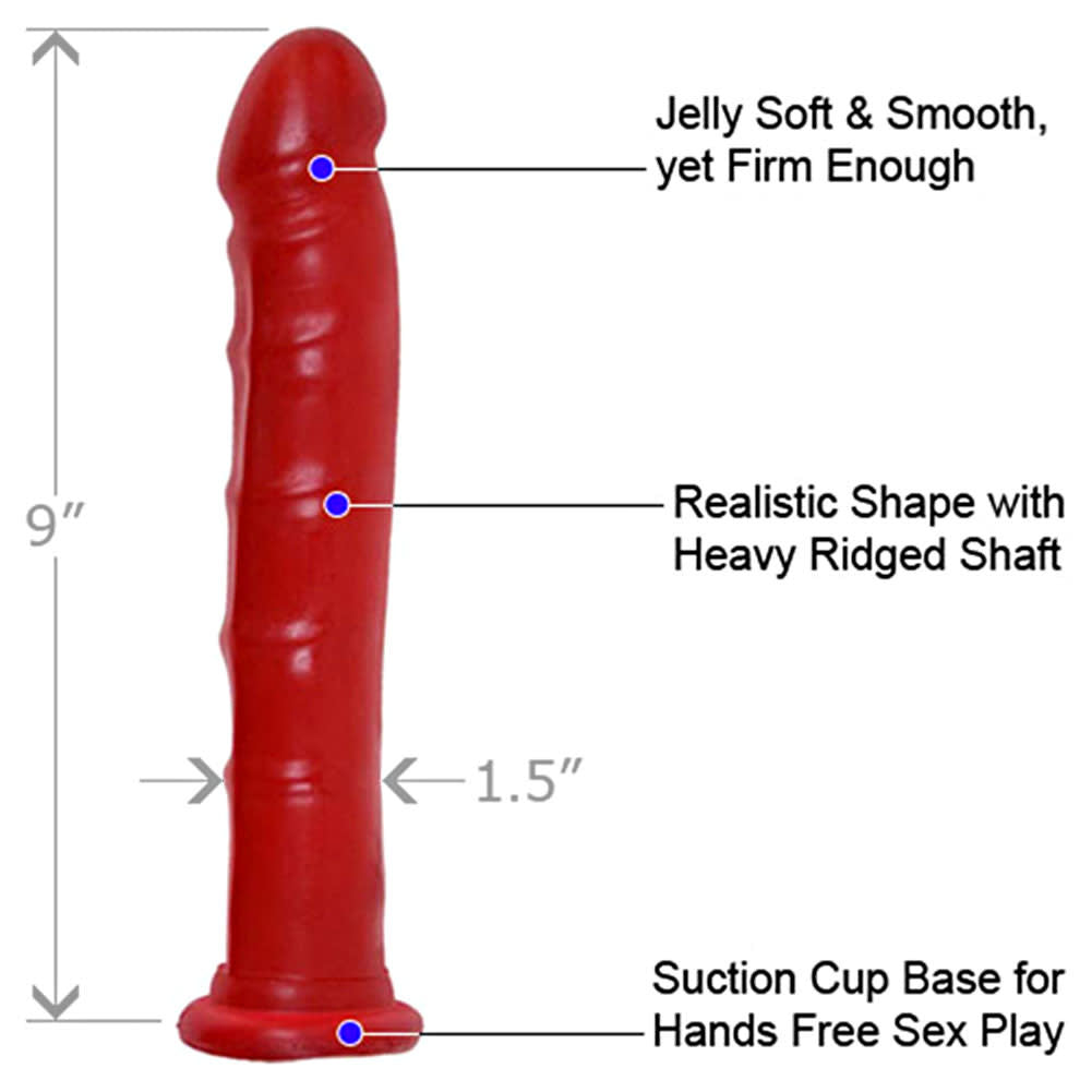 Jelly Jewels - Dong Suction Cup - Ruby