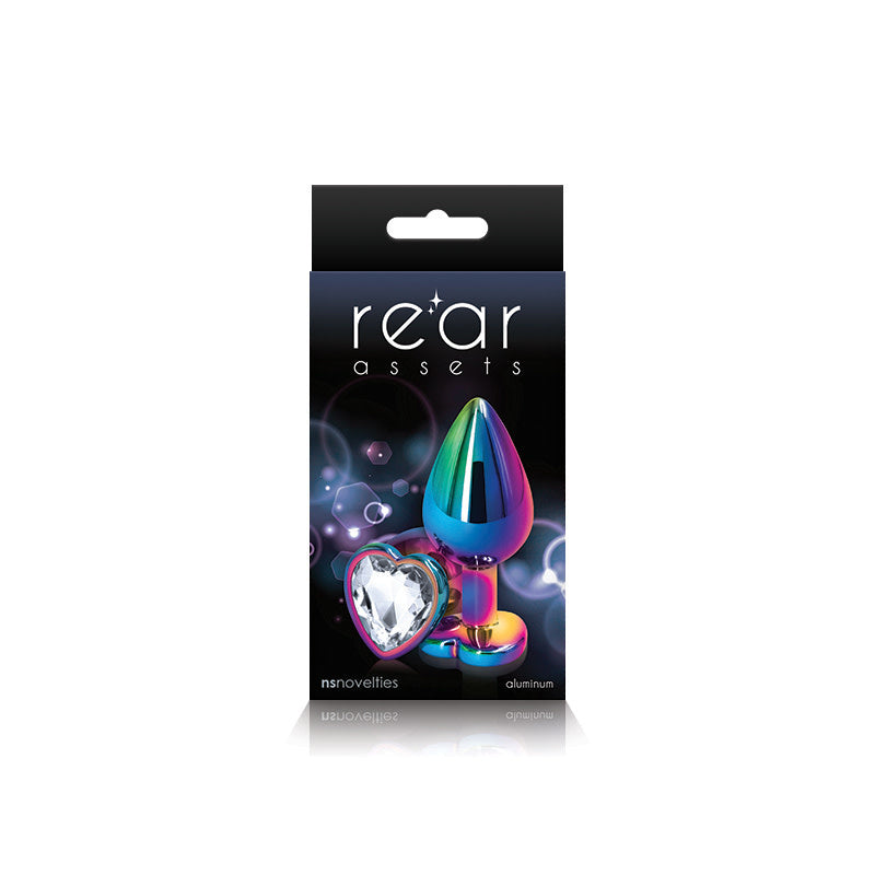 Rear Assets Anal Plug - Multicolor - Medium - Clear Heart