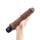 Realistic Girthy  Vibrator Mocha 8 Inch