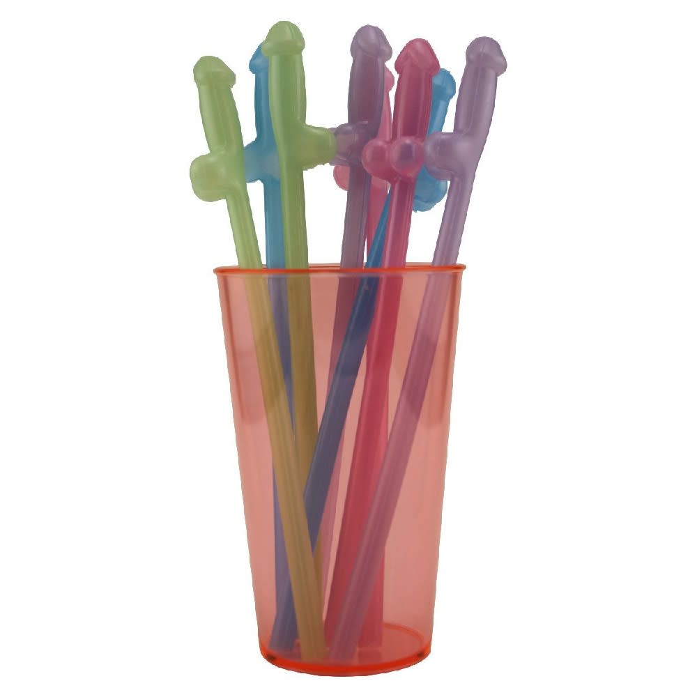 Glow Naughty Straws 8pk