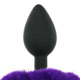 Silicone Bunny Tail Plug - Purple Puff