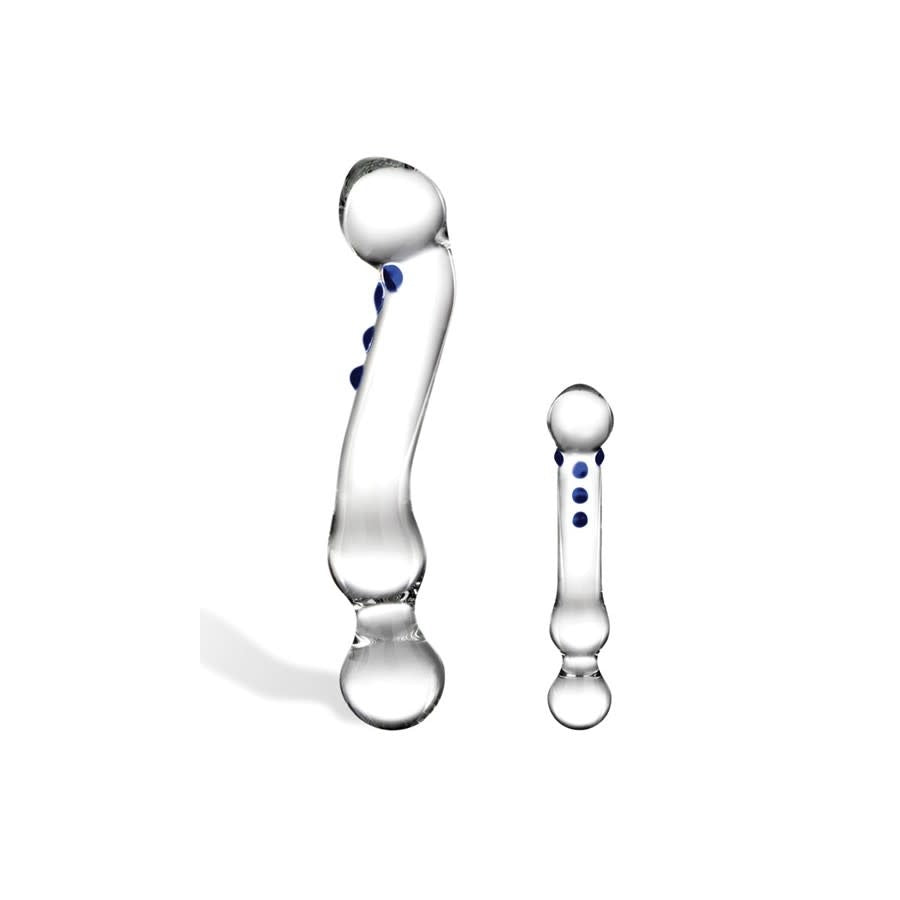 6" Textured G-Spot Glass Dildo