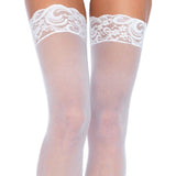 Nylon Sheer Thigh Hi Lace Top