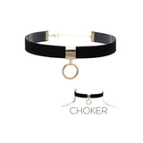 Black Suede Choker with Ring