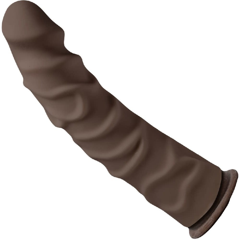 Ragin' D Suction Cup Base Dildo 8 Inch - Chocolate