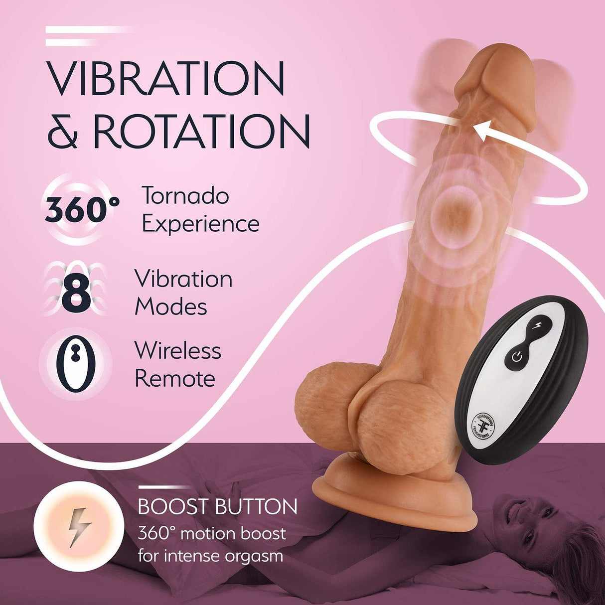 Turbo Baller Realistic Vibrator Brown