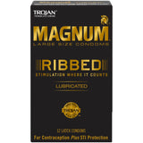 Magnum Ribbed Condom 12-pack