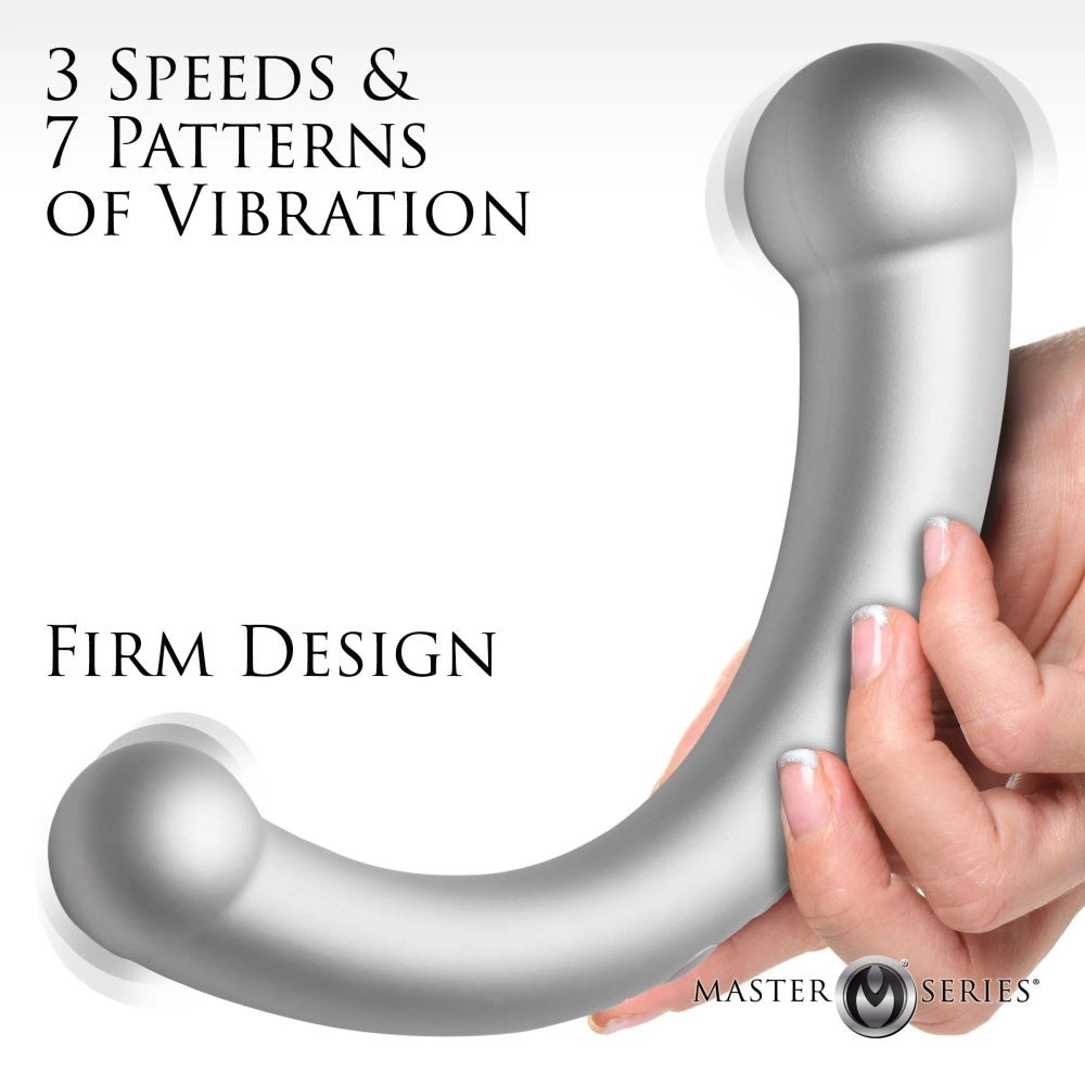 Vibra-Crescent Silicone Dual Ended Dildo