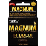 Trojan Magnum Ribbed Condom 3-pack