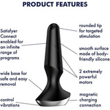 Plug-ilicious  2 Remote Vibrating Plug - Black