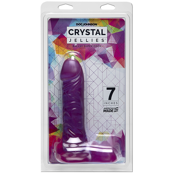 Crystal Jellies Ballsy Super Cock 7-inch - Purple