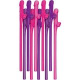 Dicky Sipping Straws Pink and Purple - 10 Pack