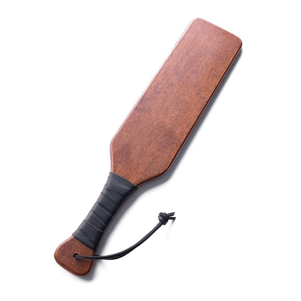 Leather Wrapped Wood Spanking Paddle