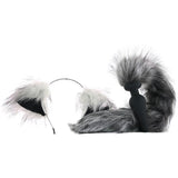 Tailz Grey Wolf Tail Anal Plug and Ears Set