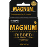 Trojan Magnum Ribbed Condom 3-pack