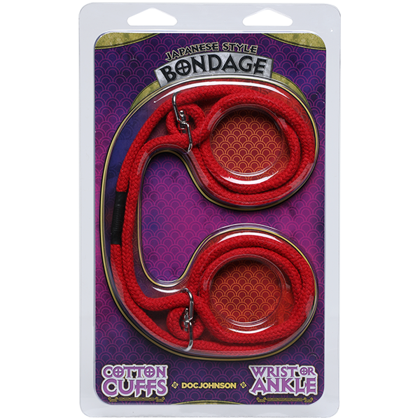 Rope Bondage Cuffs - Red