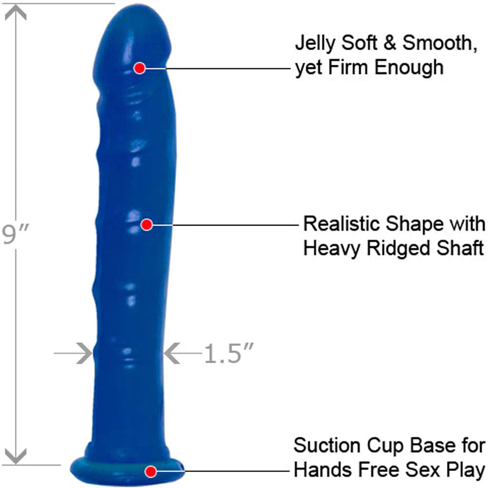 Jelly Jewels - Dong Suction Cup - Blue