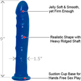 Jelly Jewels - Dong Suction Cup - Blue